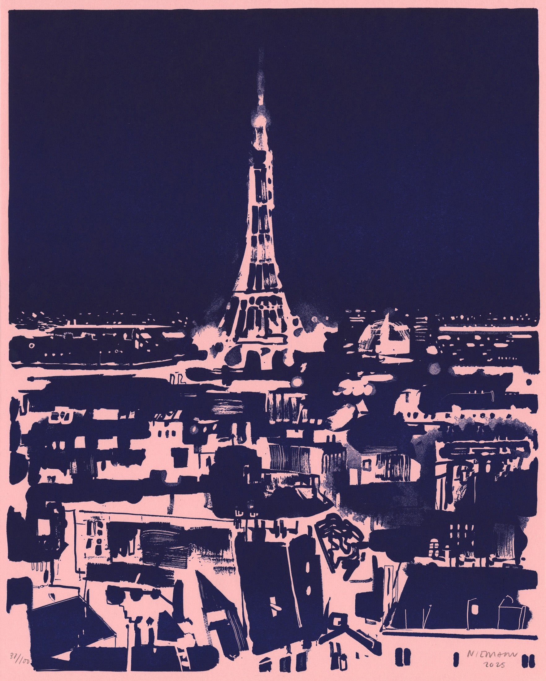 版画　PARIS  12 Paris-Night-small-signiert.jpg