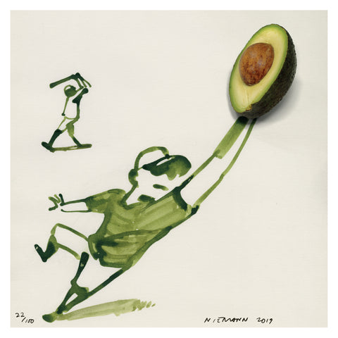 Sunday Sketch (Avocado Baseball)